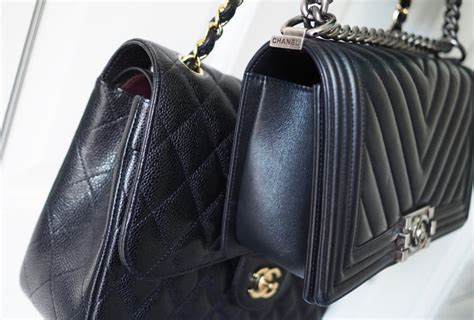 chanel handbag black leather - chanel calfskin vs lambskin.